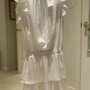 White ruffle dress
